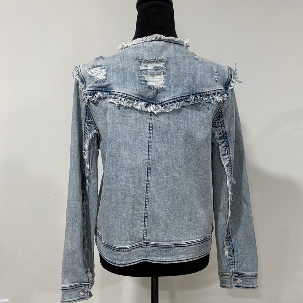 Generation Love Light Blue Distressed Denim Jacket - Picture 4 of 10